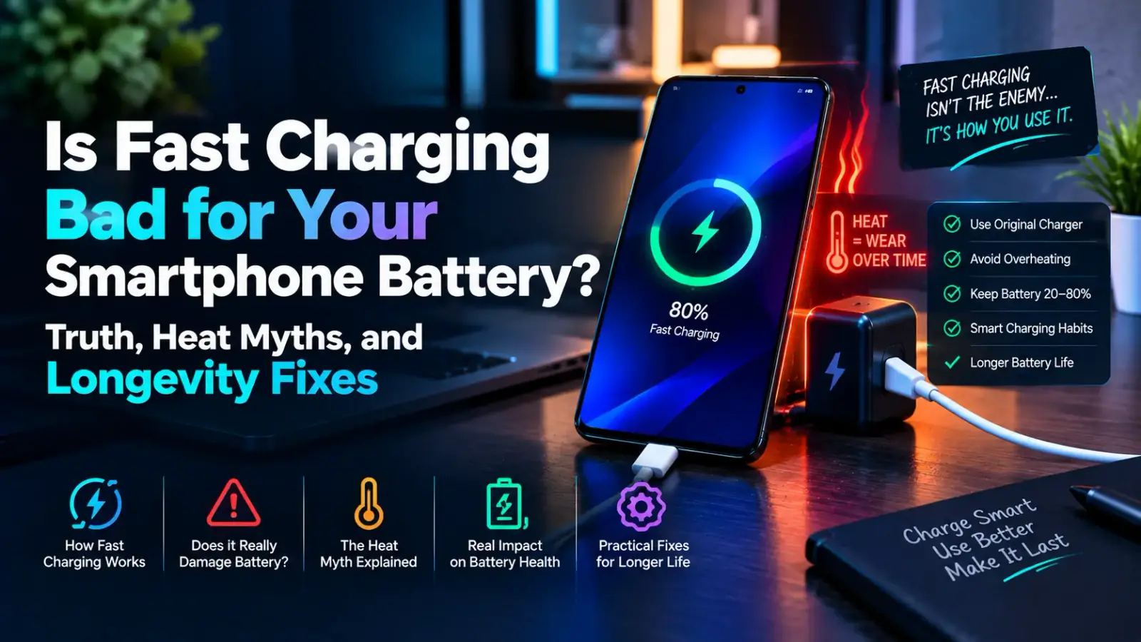 Is Fast Charging Bad for Smartphone Battery? Truth, Heat Myths, and Longevity Fixes